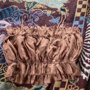 Brown cropped top